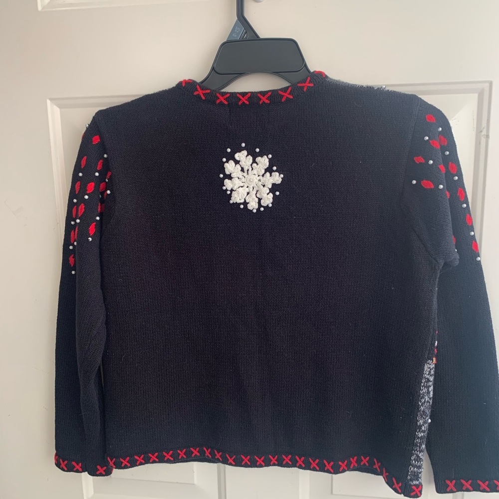 Studio Black And Red Patchwork Sweater - image 2